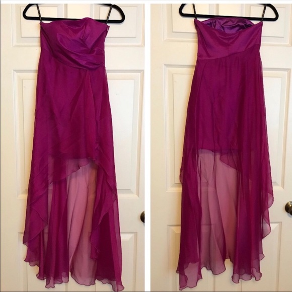 Jessica McClintock Strapless High-Low Prom Dress - Picture 2 of 8